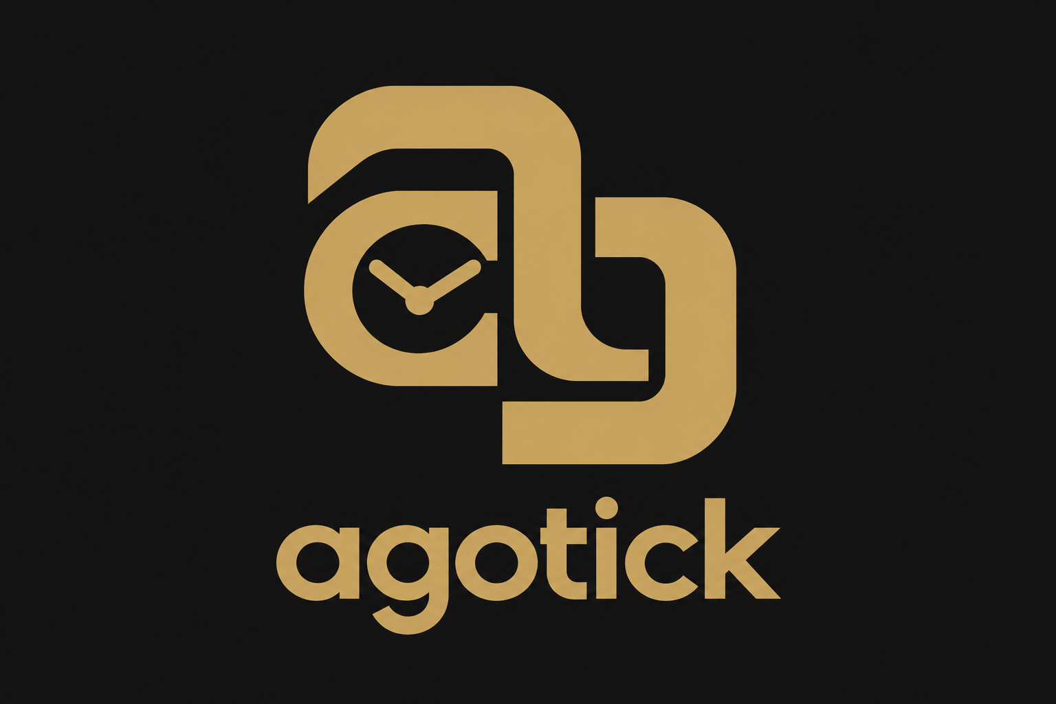 AGOTICK — ag monogram with clock hands