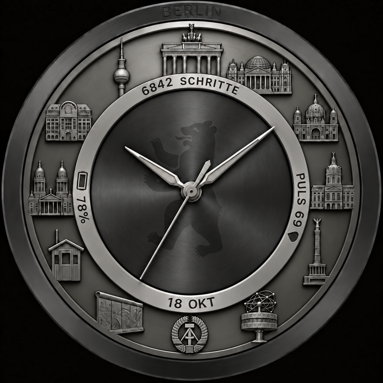 Berlin Metal watch-face preview