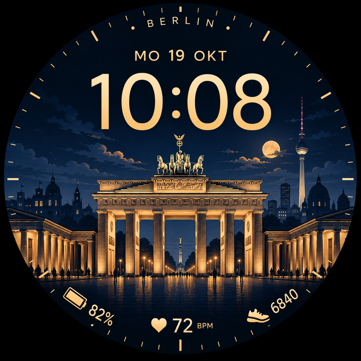 Berlin at Night watch-face preview